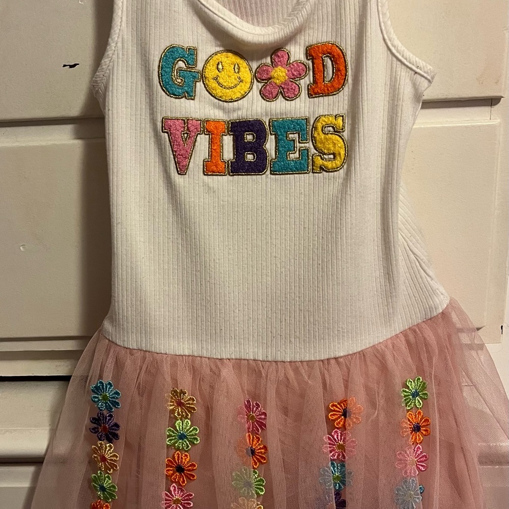 Zunie Girls Size 4 Good Vibes Tulle Dress